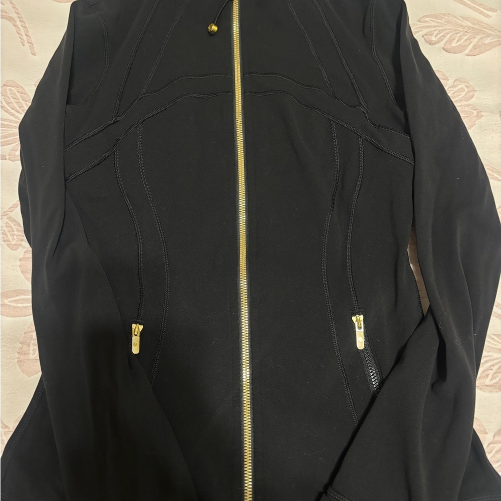 Women's Black Jacket with Gold Accents